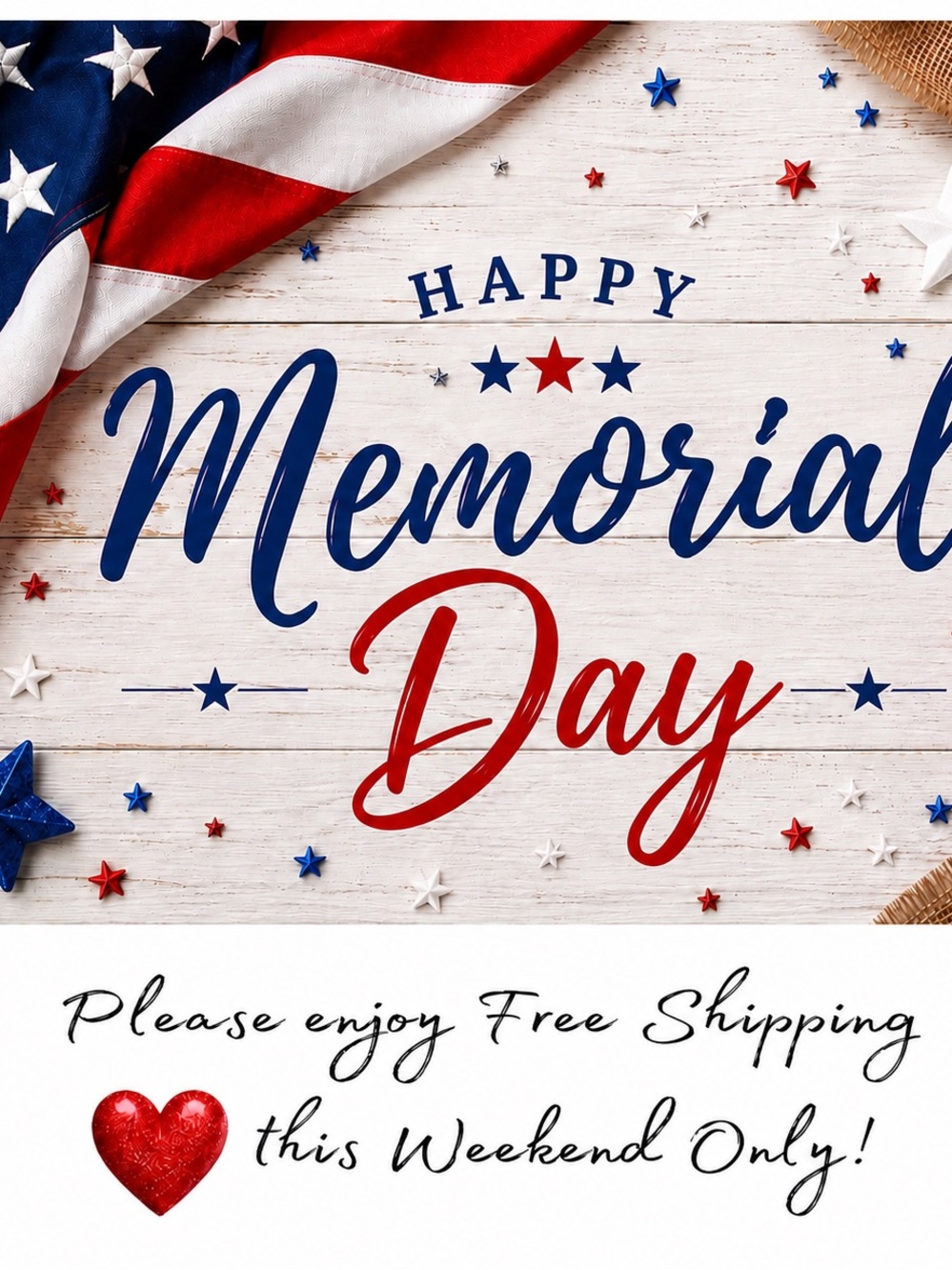 Memorial Day Special! Today and Sunday ONLY! FREE Shipping on my Entire Closet!